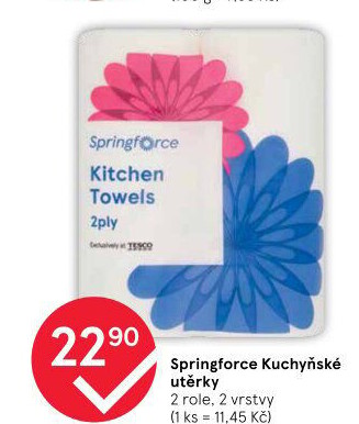 Utěrky kuchyňské 2vrstvé Springforce