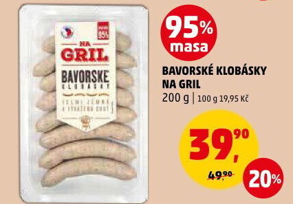 Bavorská klobása Na gril Penny