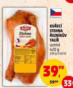Kuřecí stehna uzená Řezníkův talíř