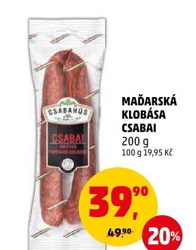 Maďarská klobása Csabahús
