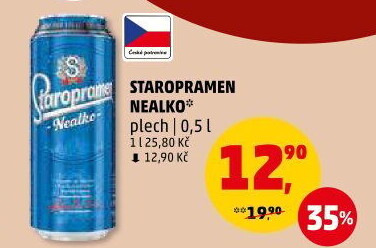 Nealkoholické pivo Staropramen