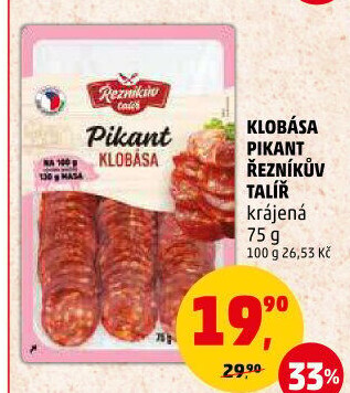 Pikantní klobása Řezníkův talíř