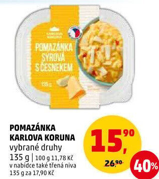 Pomazánky Karlova Koruna
