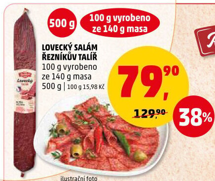 Salám lovecký Řezníkův talíř