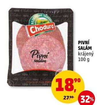 Salám pivní Beskydské uzeniny Chodura