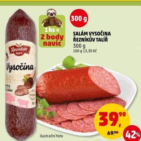 Salám Vysočina Řezníkův talíř