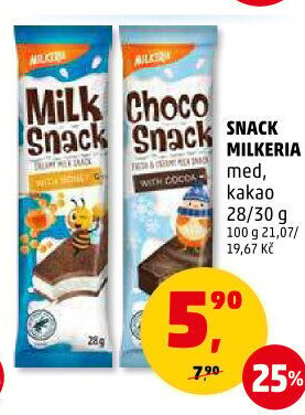 Snack mléčný Milkeria