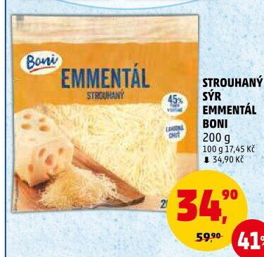 Sýr Ementál strouhaný Boni
