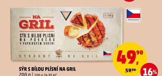 Sýr s bílou plísní Na gril Penny