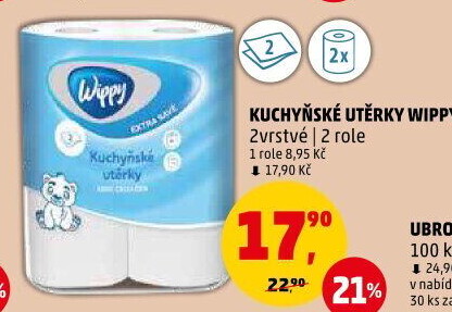 Utěrky kuchyňské 2vrstvé Wippy