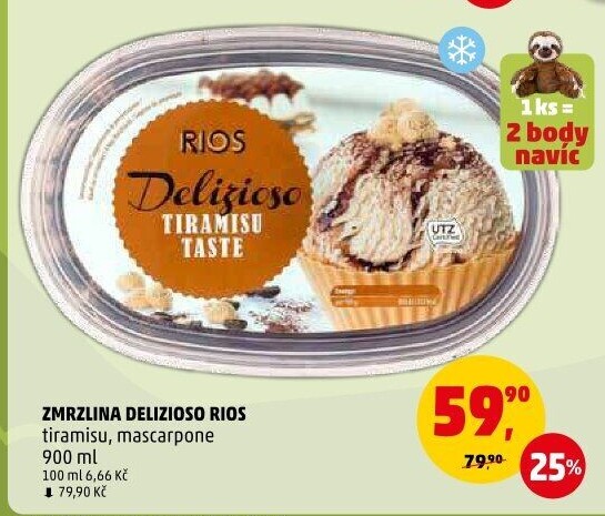Zmrzlina ve vaničce Delizioso Rios