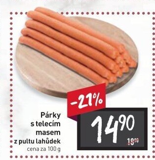 Párky s telecím masem
