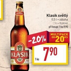 Pivo světlé výčepní 10° Klasik