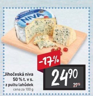 Sýr Niva Jihočeská 50% Madeta