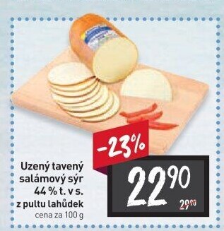 Sýr uzený salámový 44% Jihočeský Madeta