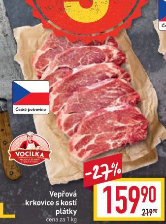 Vepřová krkovice s kostí Vocílka
