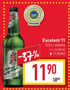 Pivo světlý ležák 11° Excelent