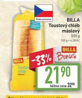 Toustový chléb Billa