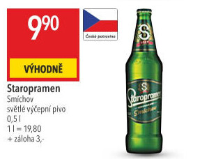 Pivo světlé výčepní 10° Smíchov Staropramen