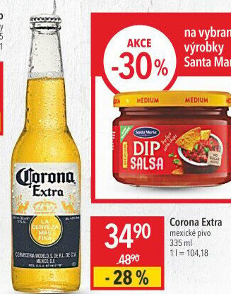 Pivo světlý ležák Corona Extra