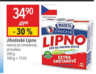 Tavený sýr Jihočeské Lipno Madeta