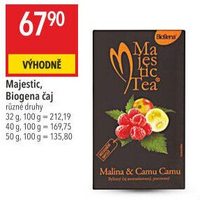 Čaje Majestic Tea Biogena