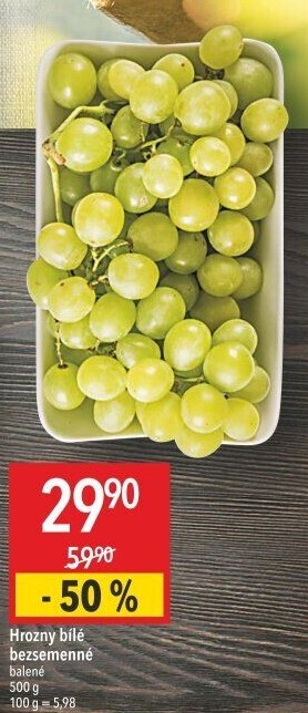 Hrozny bílé bezsemenné