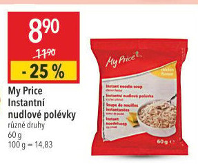 Instantní nudlové polévky My Price