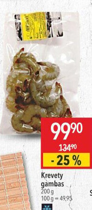 Krevety Gambas mražené loupané