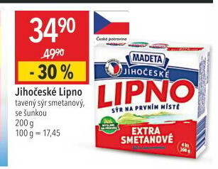 Tavený sýr Jihočeské Lipno Madeta