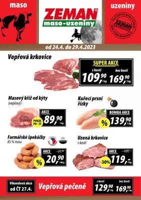 akční leták ZEMAN maso - uzeniny 24.4.2023-29.4.2023