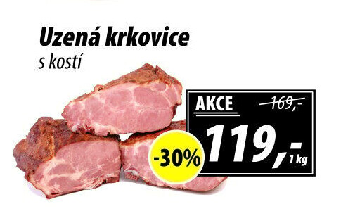 Uzená krkovice s kostí