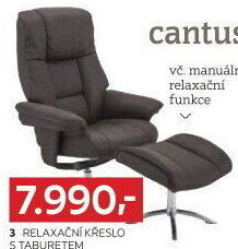 RELAXAČNÍ KŘESLO S TABURETEM