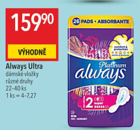 Dámské vložky Ultra Platinum Always
