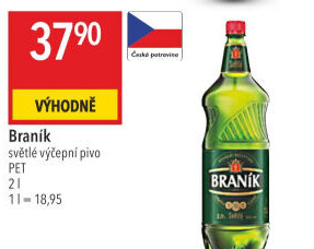 Pivo světlé výčepní 10° Braník