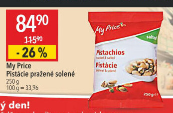 Pražené pistácie My Price