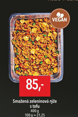 Smažená zeleninová rýže s tofu Globus