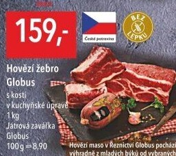 Hovězí žebra s kostí Globus