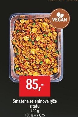 Smažená zeleninová rýže s tofu Globus