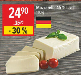 Sýr Mozzarella cihla 45%