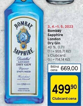 Gin Sapphire Bombay Spirits