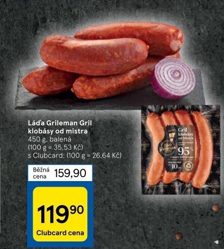 Grilovací klobása od Mistra Láďa Grileman Kostelecké uzeniny