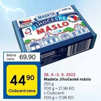 Máslo Jihočeské Madeta