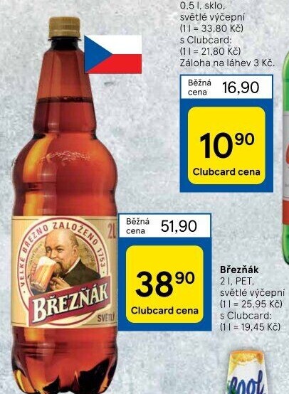 Pivo světlé výčepní 10° Březňák