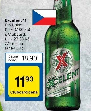Pivo světlý ležák 11° Excelent