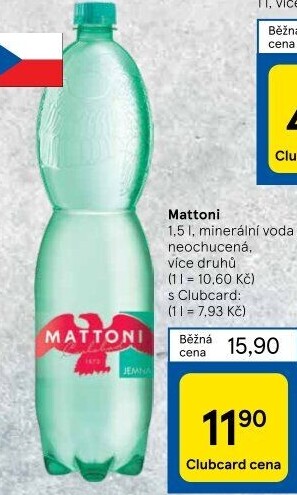 Přírodní voda Mattoni