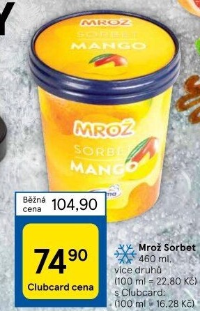 Sorbet v kelímku Mrož Prima