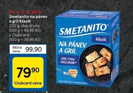 Sýr Smetanito na gril Želetava