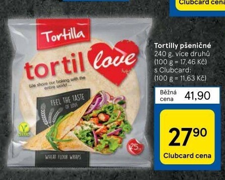 Tortilla pšeničná TortilLOVE