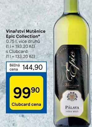 Vína Epic Collection Vinařství Mutěnice